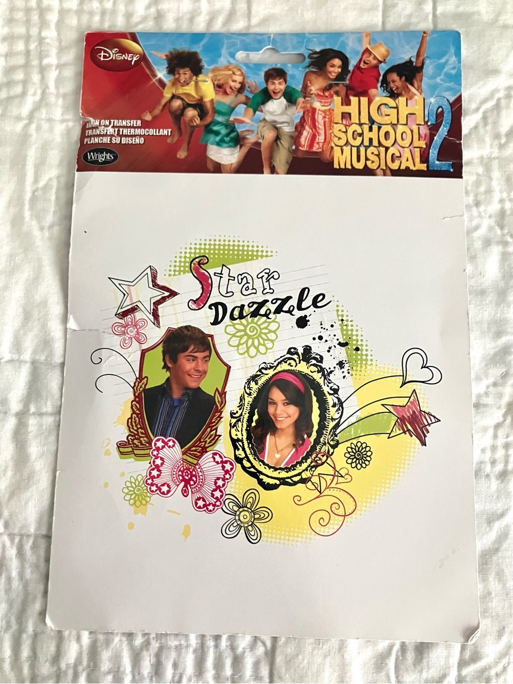 Vintage Disney Y2K 2000s High School Musical Troy and Gabriella Iron on patch